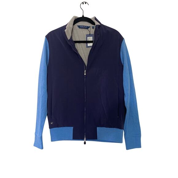 Peter Millar Crown Stealth Light Cardigan Jacket - Navy Light Blue sz Medium - Picture 1 of 10